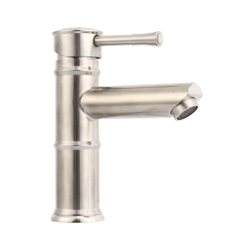 TY-029 ss 304 chromed banboo shape hot and cold wash basin mixer