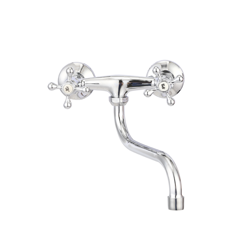 TY1064-3 dual handle wass-mounted kitchen mixer with S spout