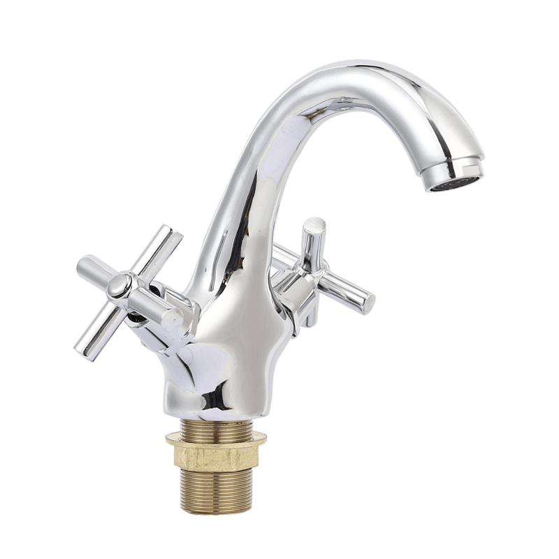 TY1079-1 deck mounted dual handle zinc kitchen mixer