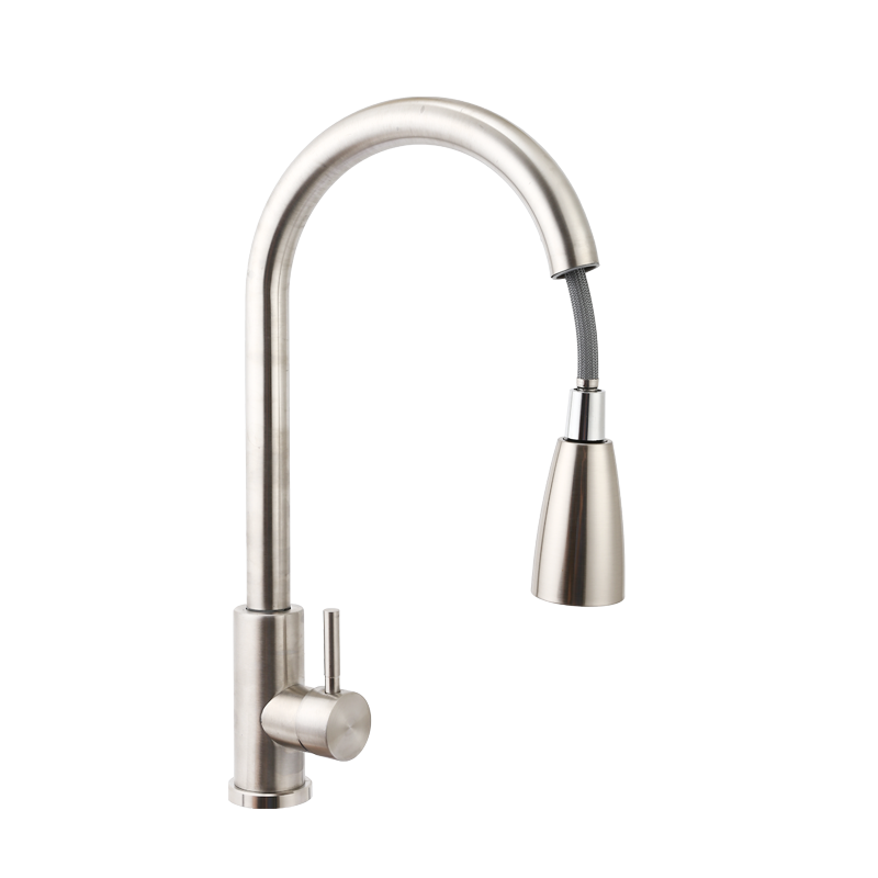 TY-016 chrome finish pull out head water saving stainless steel kitchen mixer