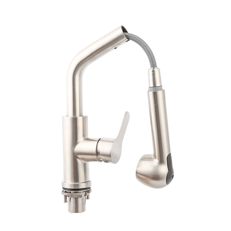 TY-022 chrome finish pull out head water saving stainless steel kitchen mixer