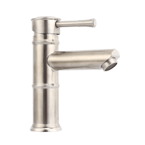 TY-029 ss 304 chromed banboo shape hot and cold wash basin mixer