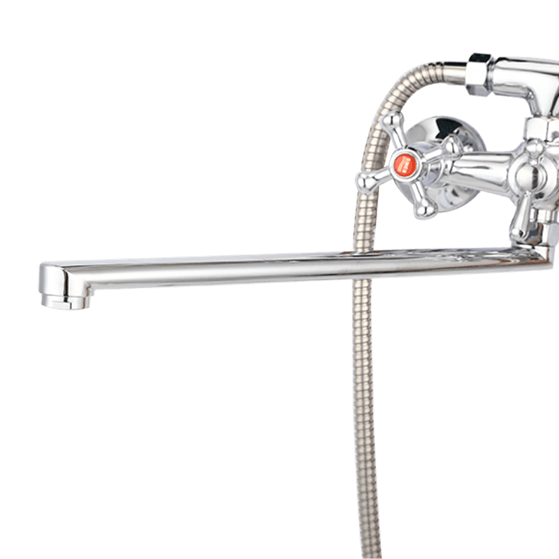 TY1062 dual handle wall -mounted shower mixer with big zinc fork
