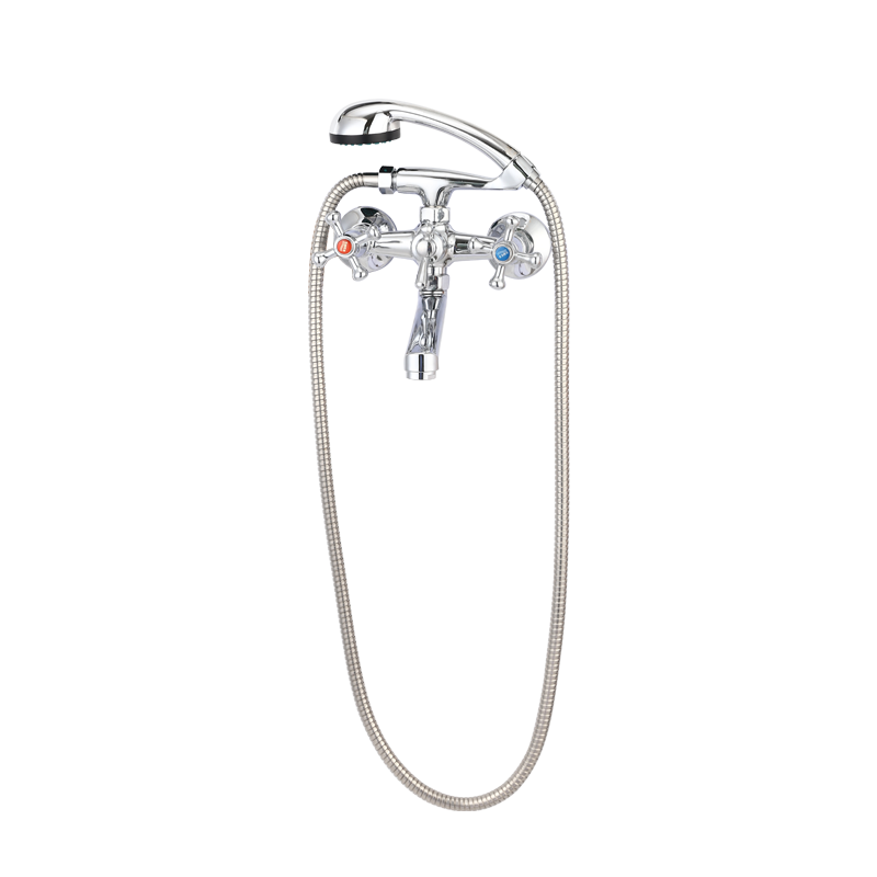 TY1062 dual handle wall -mounted shower mixer with big zinc fork